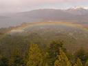 We made it to the peak of Cerro Campanario just in time for the rainbow!